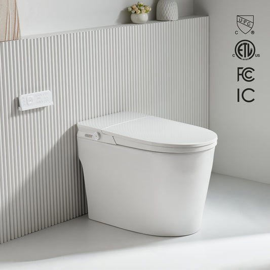 FORNO ACQUA Luxurious Super Smart Toilet. Includes Bidet, Heated Seat, Auto Flush, Auto Lid, Powerful Flush, Ideal for master bathrooms.