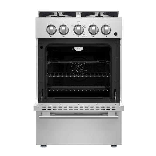 Forno Breno 24-Inch Freestanding Gas Range, Plug Included, Energy Efficient