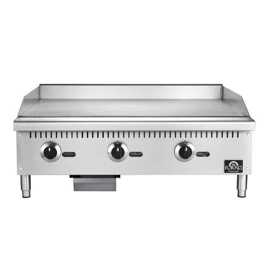 Forno Commerciale 36 Inch Gas Griddle, 3 Burners