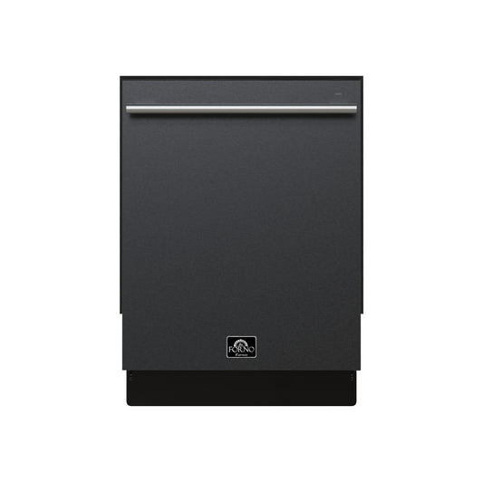 FORNO 5-Piece Black Stainless Steel Kitchen Bundle – Home Depot Exclusive – 30” Electric Range, 30” French Door Refrigerator, 30” Range Hood, 24” Microwave Drawer, 24” Built-In Dishwasher | SKU: FBDL-THD-003BLK