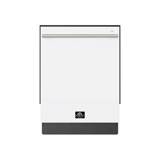 FORNO 5-Piece White Stainless Steel Kitchen Bundle – Home Depot Exclusive – 30” Electric Range, 30” French Door Refrigerator, 30” Range Hood, 24” Microwave Drawer, 24” Built-In Dishwasher | SKU: FBDL-THD-003WHT
