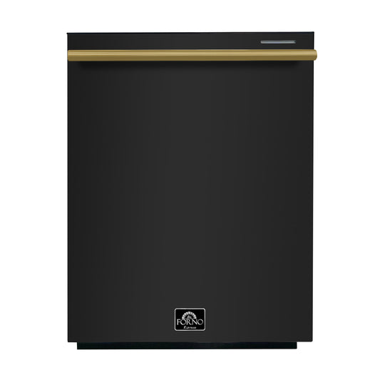 Forno Pozzo 24-Inch Built-In Tall Tub Top Control Dishwasher, Black, 49 dBA, Soil-Sensing Capable, ENERGY STAR