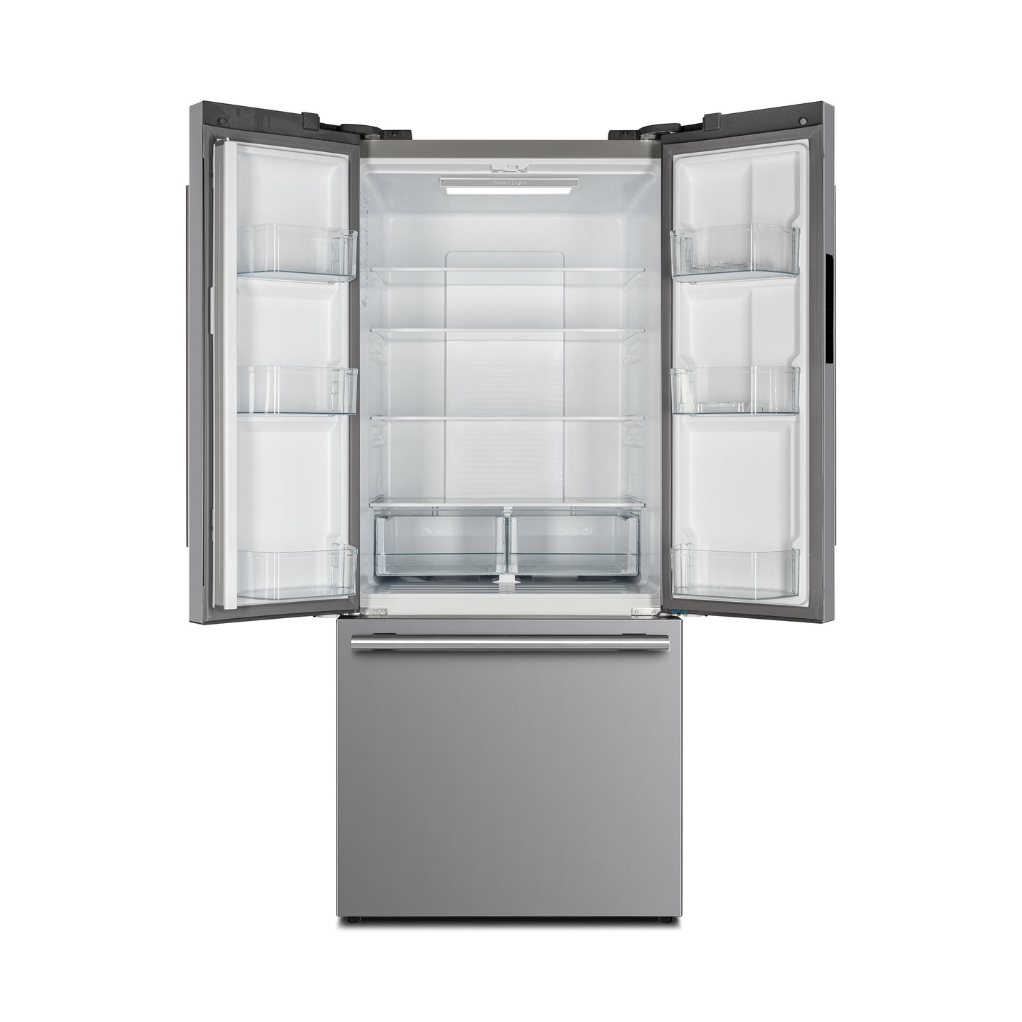 Forno Gallipoli 30-Inch French Door Refrigerator with Bottom Freezer, 17.5 cu.ft Capacity, Stainless Steel, No Frost Technology, Built-In Ice Maker, Energy Efficient