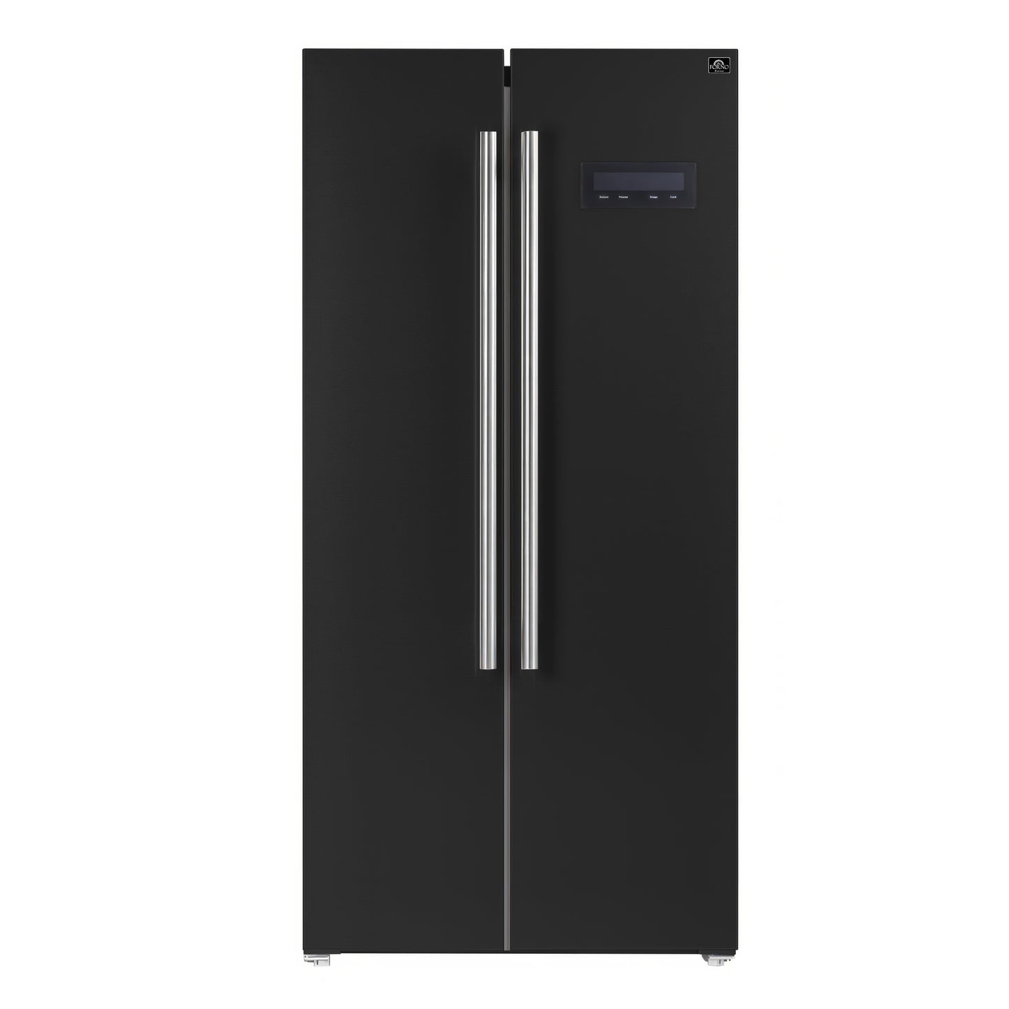 Forno Salerno Espresso 33-Inch Black Side-by-Side Refrigerator, 15.6 Cu. Ft., Energy-Efficient, No Frost, Modern Design