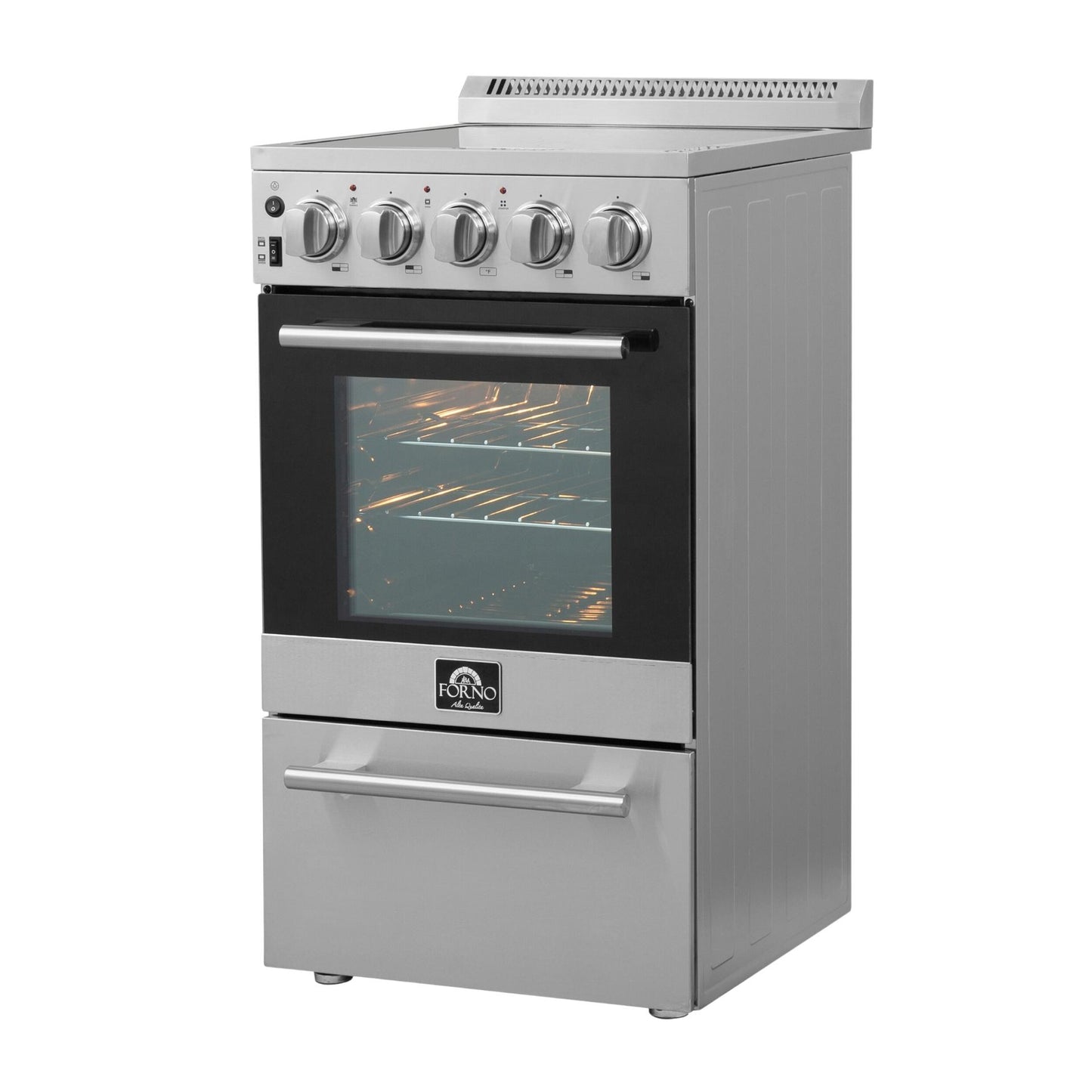 Forno Pallerano 20 Inch Freestanding Electric Range, Compact Design