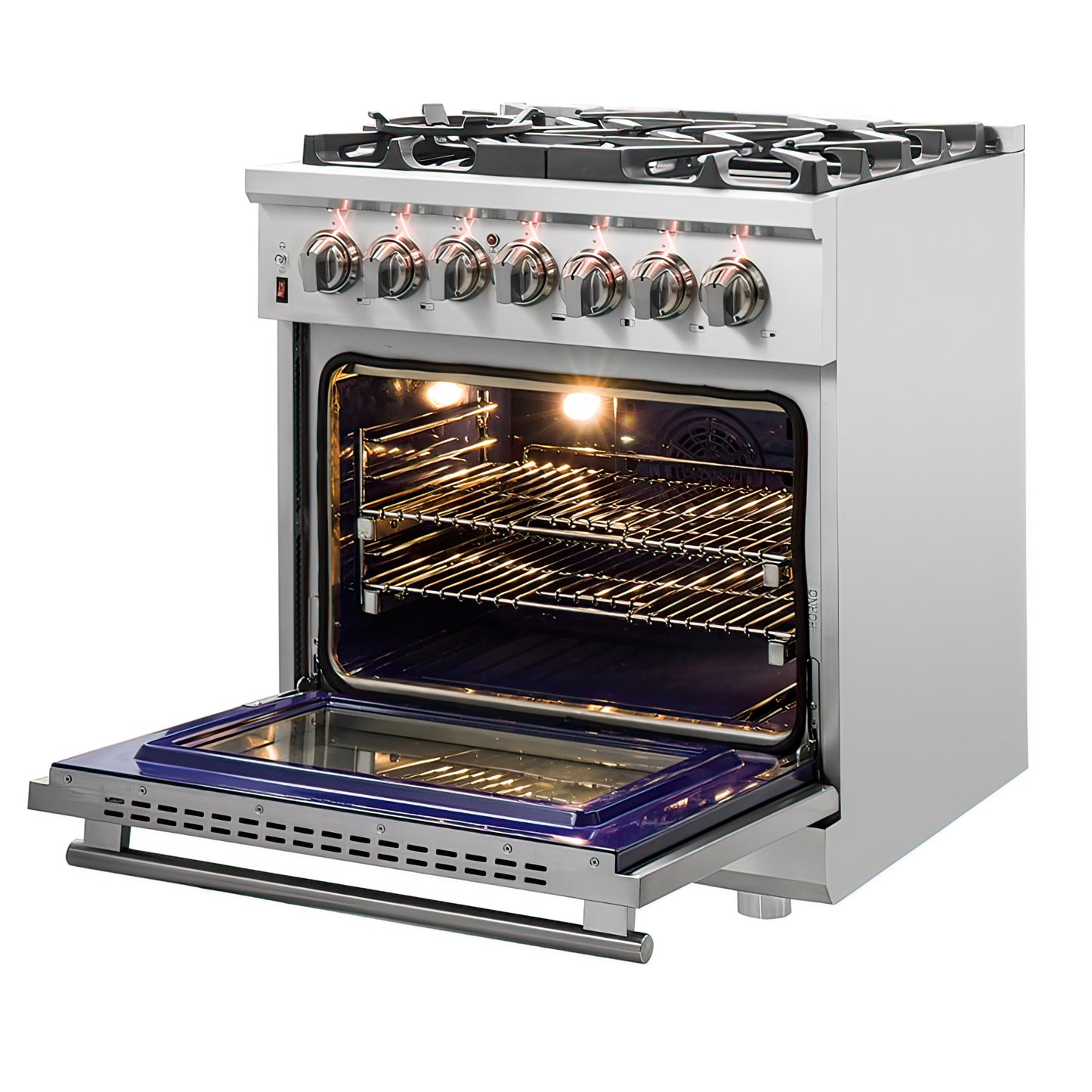 Forno Massimo 30-Inch Freestanding Dual Fuel Range, 4 Burners, Double Convection Ovens