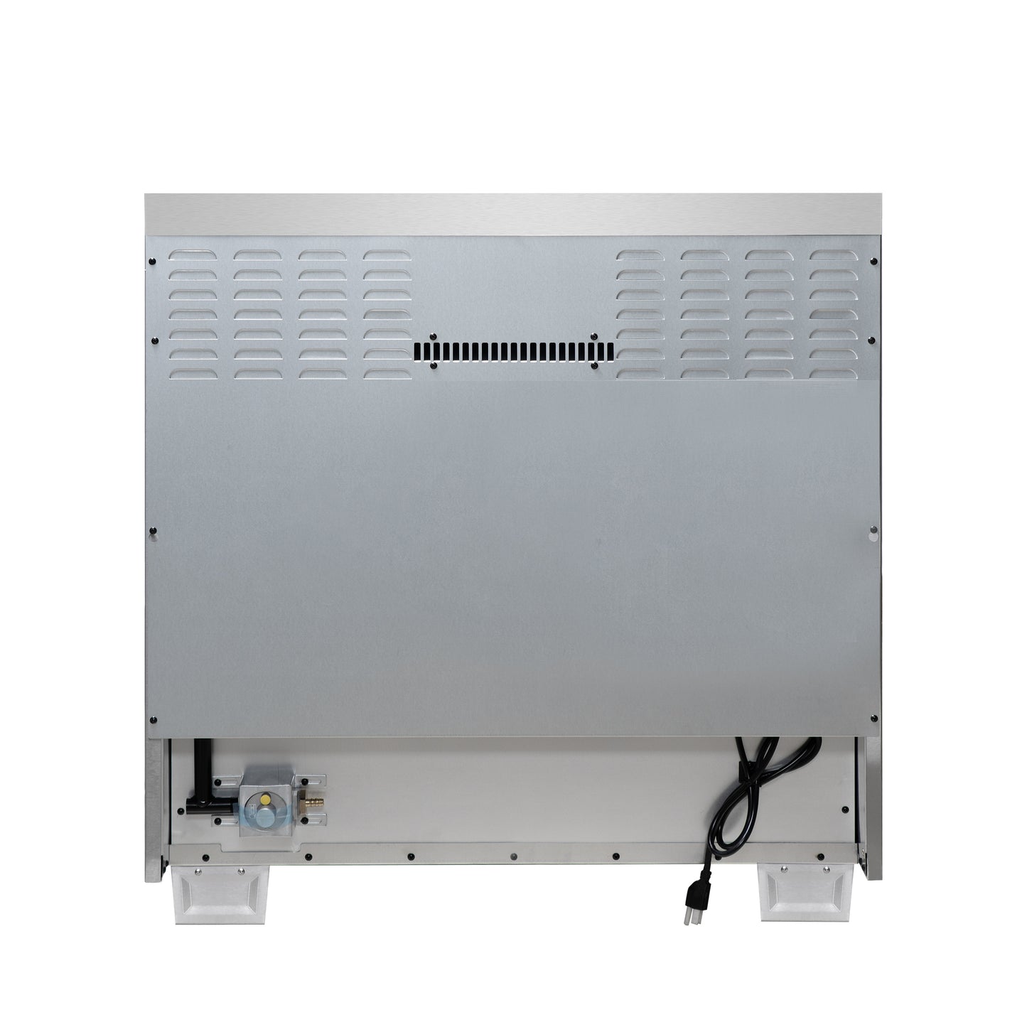 Forno Capriasca 36-Inch Black Freestanding French Door Gas Range, 6 Burners, Convection Oven, Energy Efficient