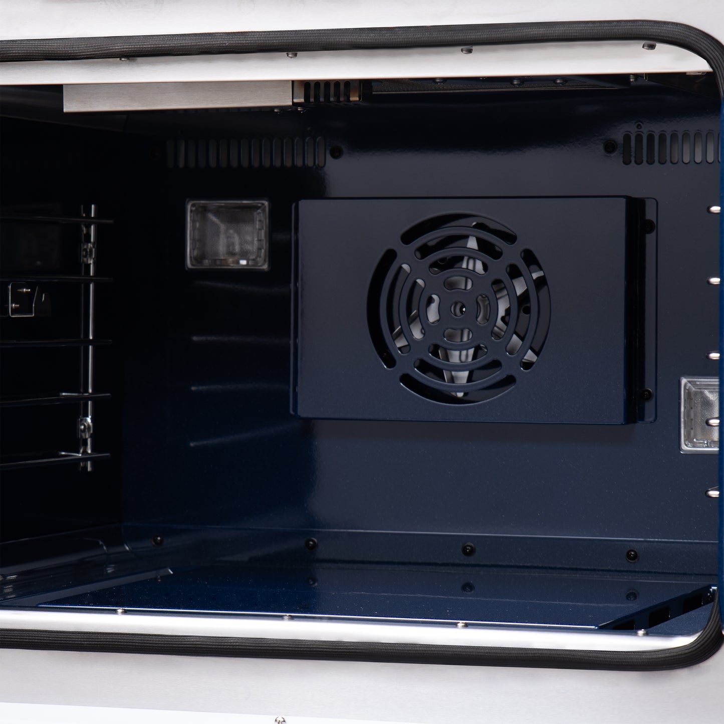 Forno Capriasca 48-Inch Black Freestanding French Door Gas Range, 8 Burners, Convection Oven, Energy Efficient