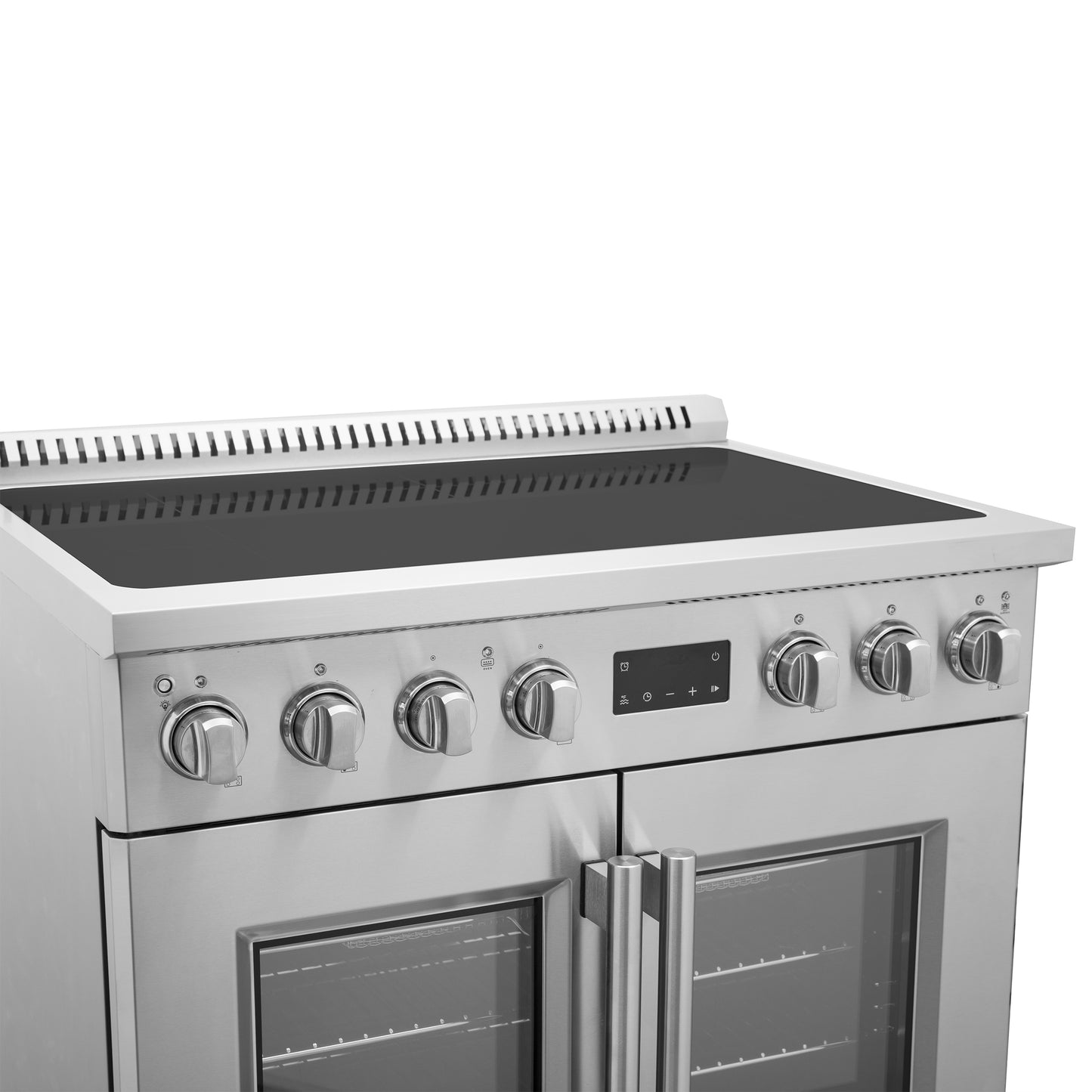 Forno Torino 36 Inch French Door Induction Range with Air Fryer and True Convection Oven