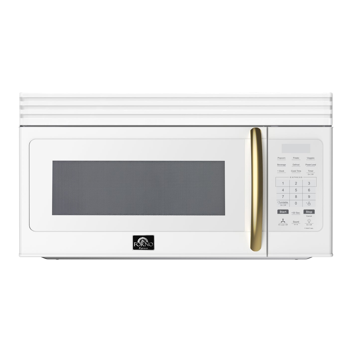 Forno Scalo 30-Inch Over the Range Microwave, White – 1.6 cu.ft, 300 CFM Vent, Touch Control, LED Light