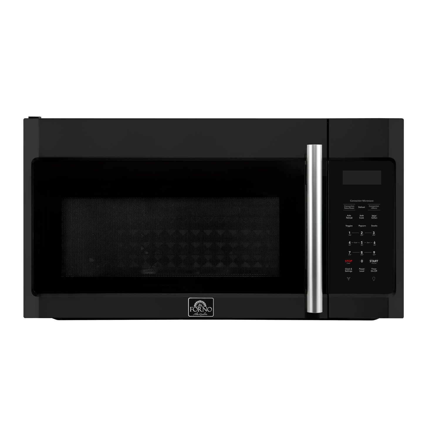 Forno Fornace 30-Inch Over the Range Convection Microwave, Black – 1.5 cu.ft, 300 CFM Vent, Touch Control, LED Light