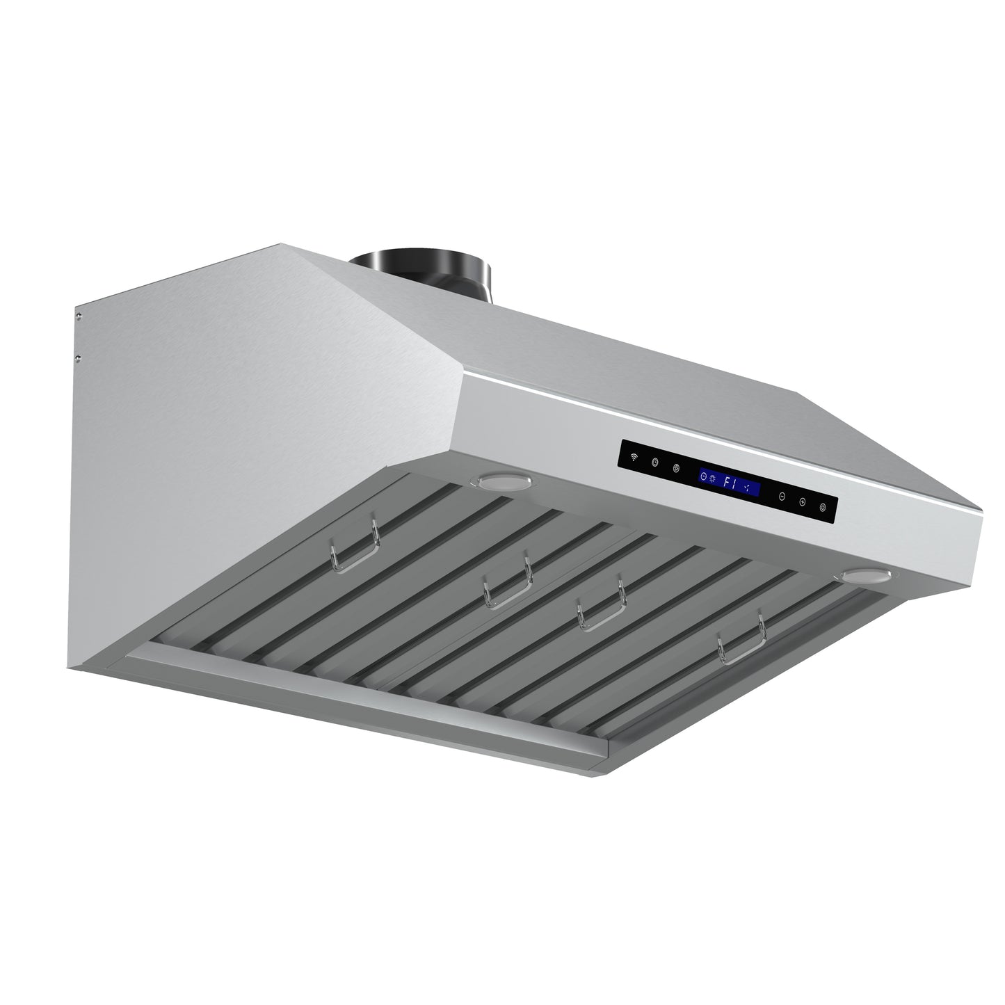 Forno Palazzo 30-Inch Wall Mounted Range Hood, Stainless Steel, Heavy Duty Baffle Filters, Remote Control