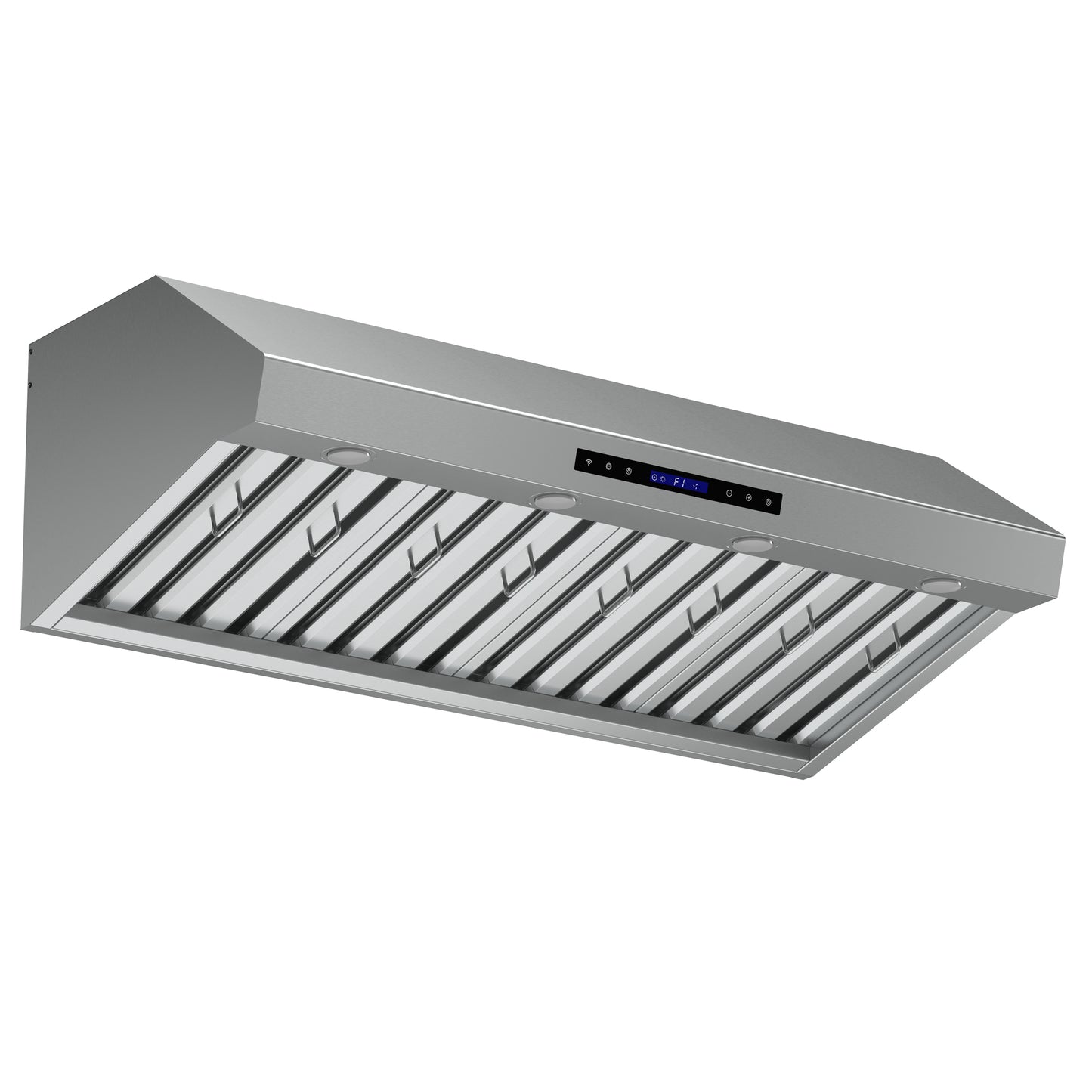 Forno Palazzo 48-Inch Wall Mounted Range Hood, Stainless Steel, Heavy Duty Baffle Filters, Remote Control