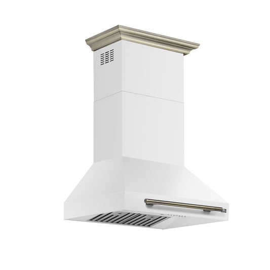 Forno Aria 30 Inch Wall-Mounted Range Hood in White