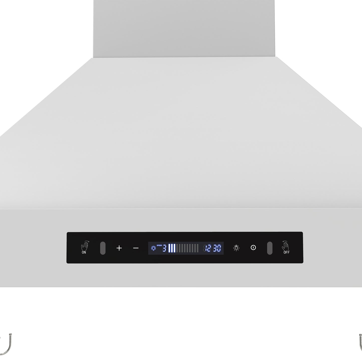 Forno Venezia 30 Inch Wall-Mounted Range Hood in White with Touch Controls and Baffle Filters