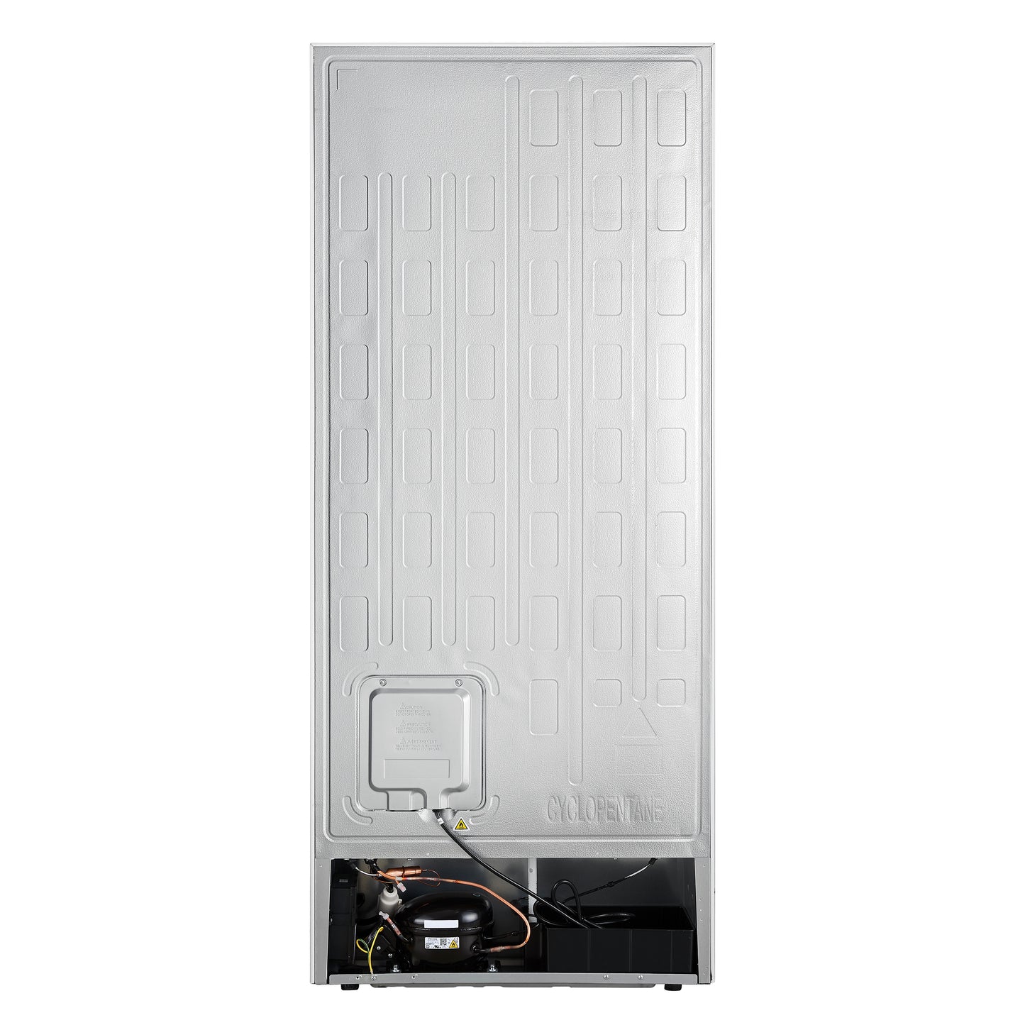 Forno Maderno 28-Inch Convertible Upright Freezer/Refrigerator in White with Antique Brass Handle, 13.6 cu.ft., Left Swing