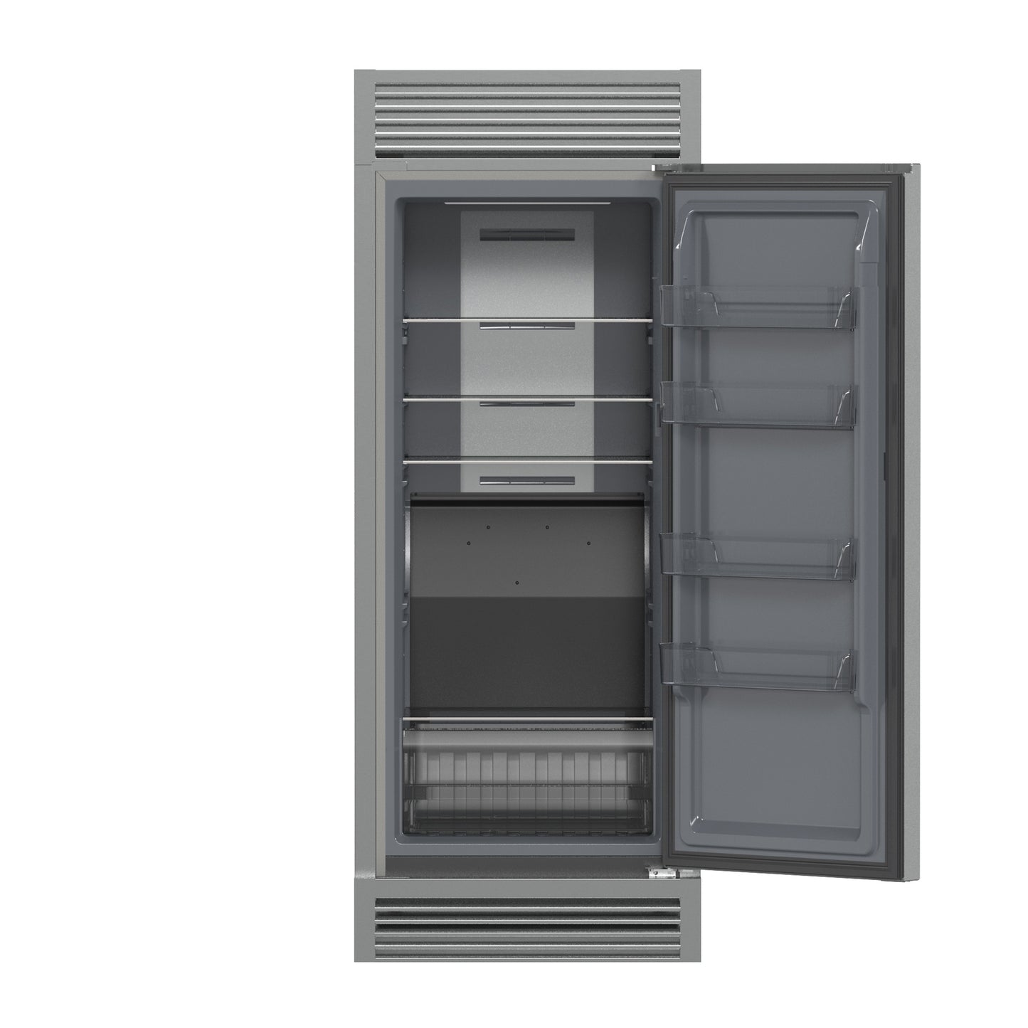 Forno Fortezza 32 Inch Right-Swing Convertible Refrigerator/Freezer with Trim Grill, Stainless Steel, Total No Frost