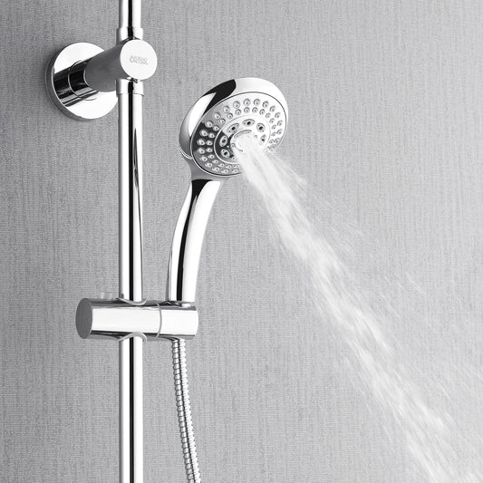 Forno Acqua AcquaSPA Retrofit Shower, Overhead Rainfall, 8 Inch Shower Head, Handheld Shower Head, Body Jets, 6 Way Diverter, Polished Stainless Steel Finish, 1.8 GPM Flow Rate