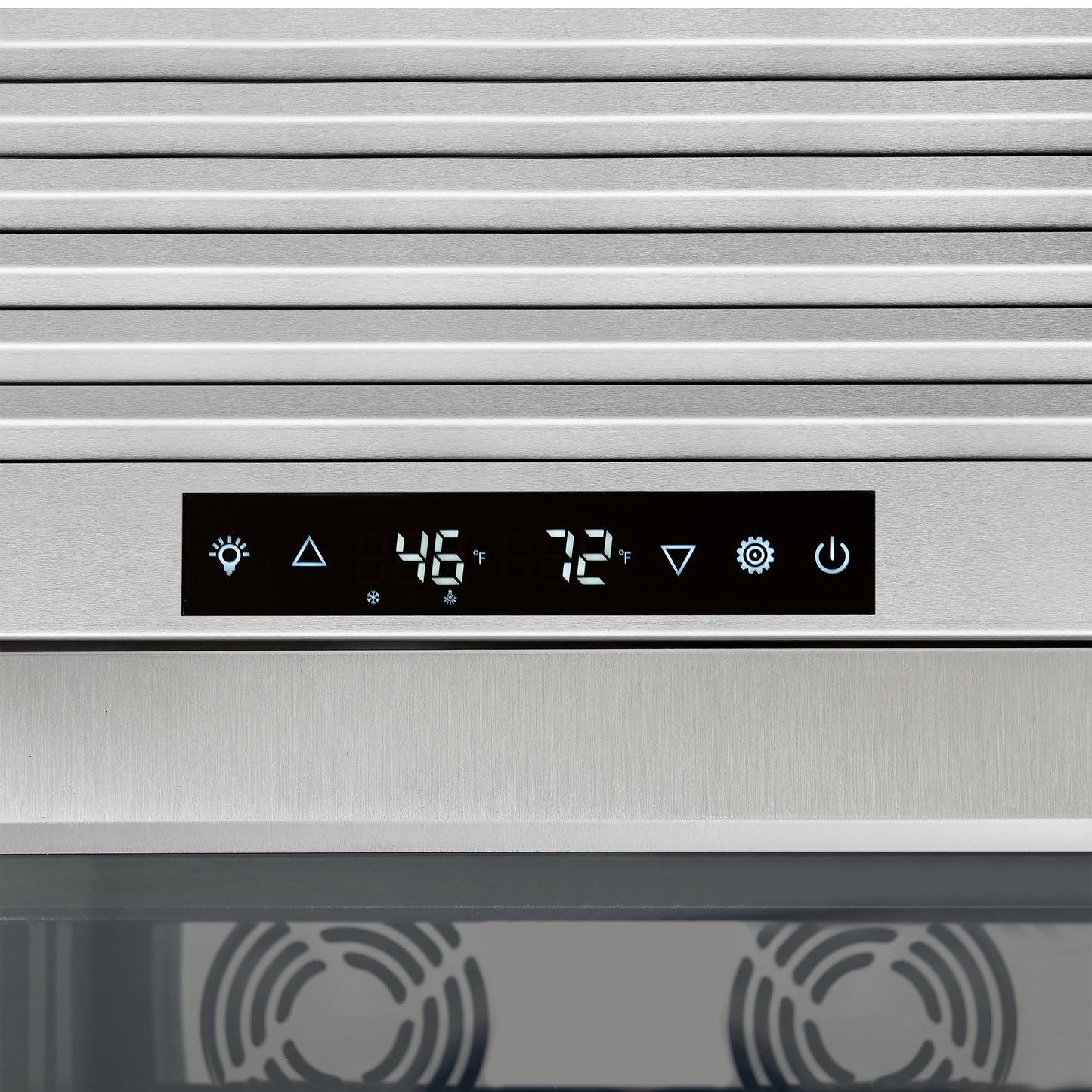 FORNO Abruzzo 48-Inch Dual Zones Wine Cellar, 102 Bottles, 24 cu. ft., Green Acrylic Holders & Black Shelves