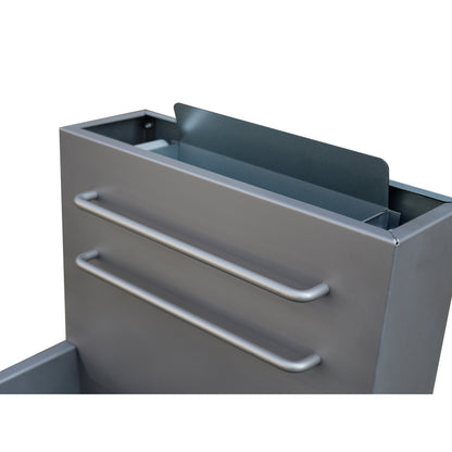 FORNO Commerciale Natural Gas Deep Fryer, 3 Burners 90,000 BTU, 40 lbs, Millivolt Control