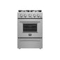 Forno Breno 24-Inch Freestanding Gas Range, Compact Design, Energy Efficient