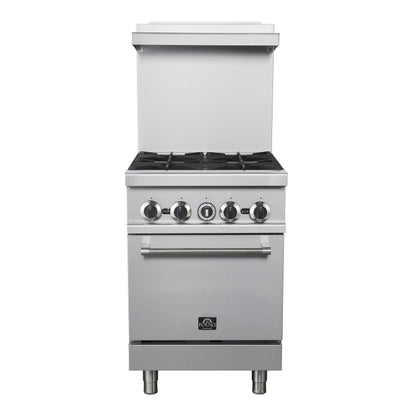 Forno Commerciale 24 Inch Gas Range with 4 Burners