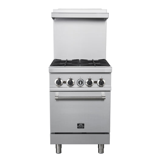 Forno Commerciale 24 Inch Gas Range with 4 Burners