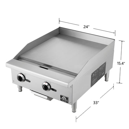 Forno Commerciale 24 Inch Gas Griddle