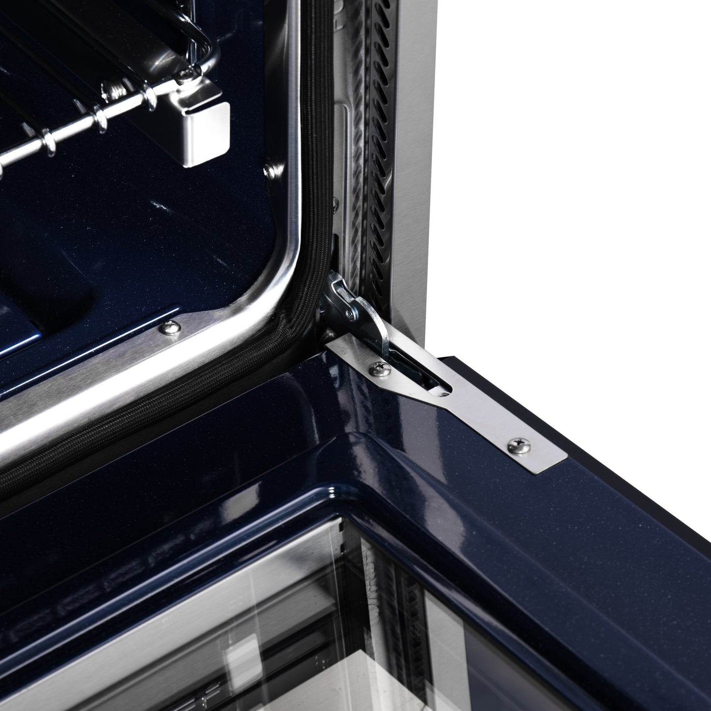 Forno Massimo 30 Inch Freestanding Dual Fuel Range in Black with Antique Brass Accessories, 4 Burners, 4.32 cu. ft. Convection Oven