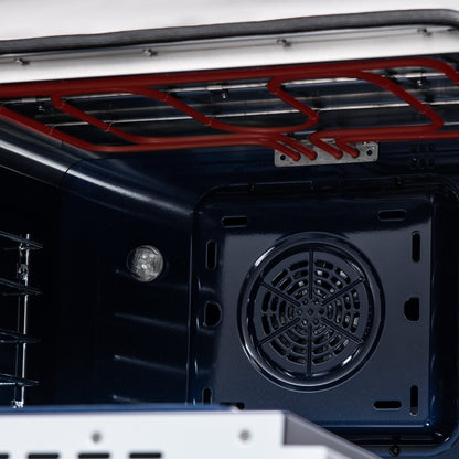 Forno Massimo 30 Inch Freestanding Dual Fuel Range in White with Antique Brass Accessories, 4 Burners, 4.32 cu. ft. Convection Oven