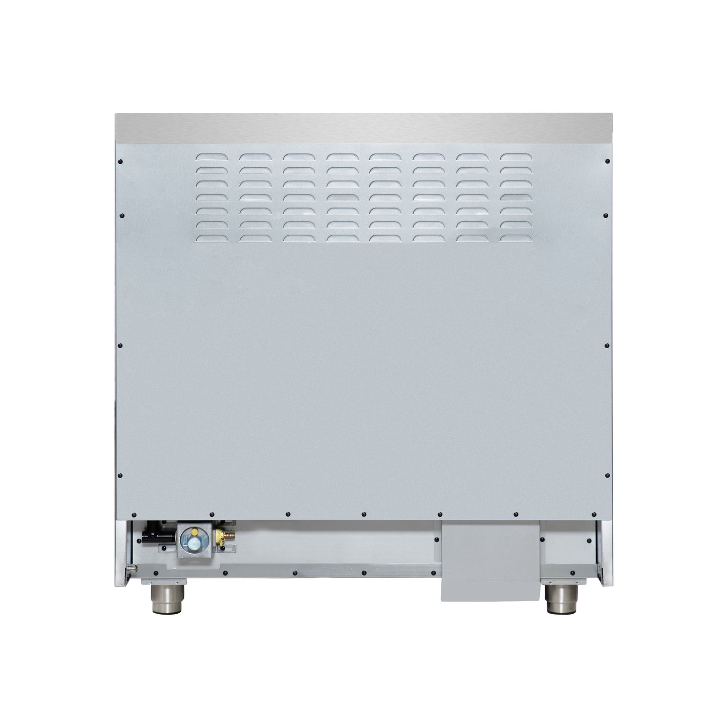 Forno Massimo 36 Inch Freestanding Dual Fuel Range in White with Antique Brass Accessories, 6 Burners, 5.36 cu. ft. Convection Oven