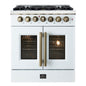 Forno Galiano 30-inch Freestanding French Door Dual Fuel Range White