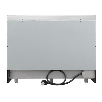 Forno Paolo 48 Inch Freestanding Electric Range in Black with Antique Brass, 6.7 cu.ft, True Convection Oven, Energy Efficient