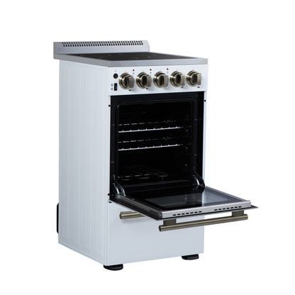 Forno Pallerano 20 Inch Freestanding Electric Range in White, Canada Version, Plug and Cord Included