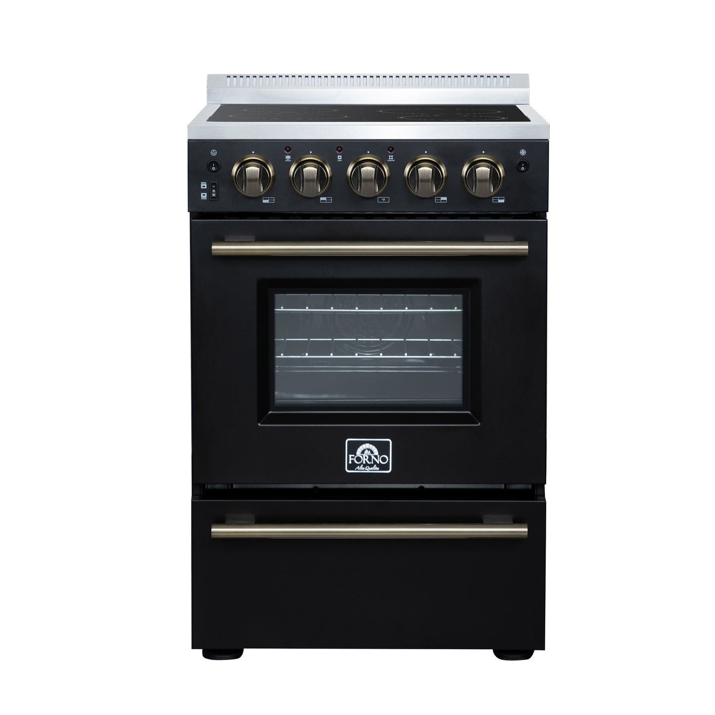 Forno Loiano 24 Inch Freestanding Electric Range in Black, Canada Version, Plug and Cord Included