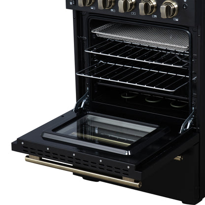 Forno Loiano 24 Inch Freestanding Electric Range in Black, Canada Version, Plug and Cord Included