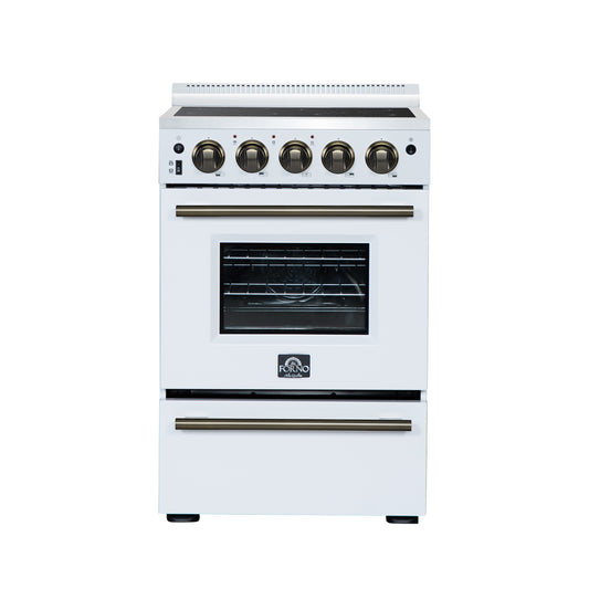 Forno Loiano 24 Inch Freestanding Electric Range in White