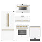 FORNO 5-Piece White Stainless Steel Kitchen Bundle – Home Depot Exclusive – 30” Electric Range, 30” French Door Refrigerator, 30” Range Hood, 24” Microwave Drawer, 24” Built-In Dishwasher | SKU: FBDL-THD-003WHT