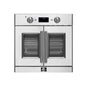 Forno Gallico 30-Inch Electric French Door Wall Oven, Stainless Steel, True Convection, Air Fry, Self-Cleaning