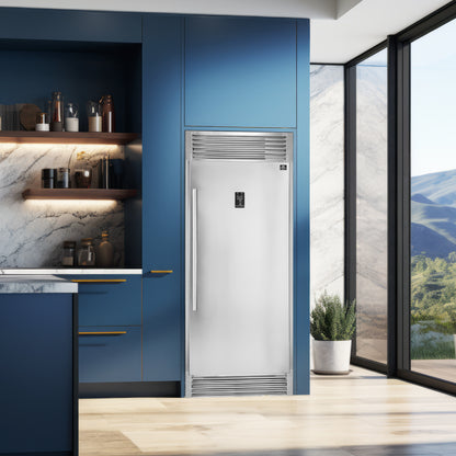 Forno Rizzuto 28-Inch Upright Convertible Refrigerator, 32-Inch Wide, Right Swing, Decorative Grill, ENERGY STAR Certified