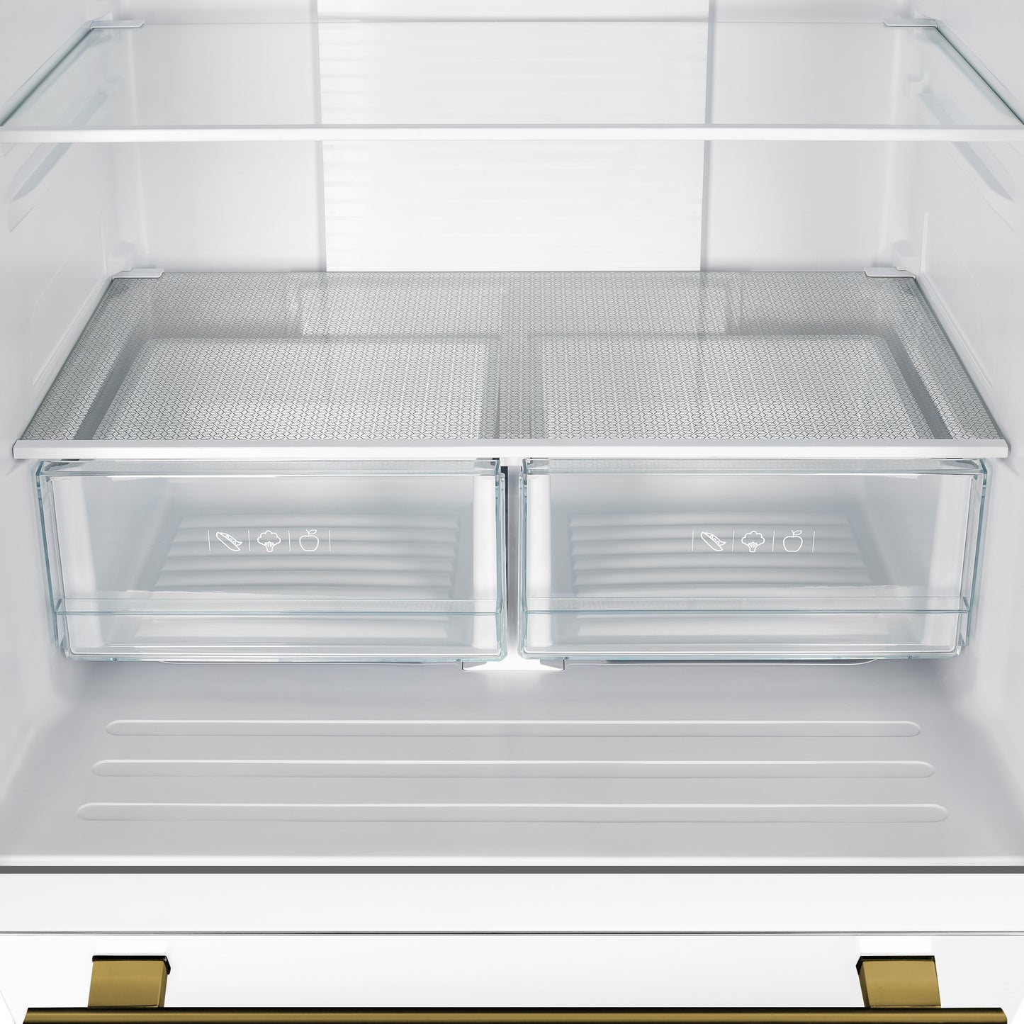 Forno Gallipoli Espresso 30-Inch White French Door Refrigerator, Bottom Freezer, 17.5 Cu. Ft., No Frost, Ice Maker