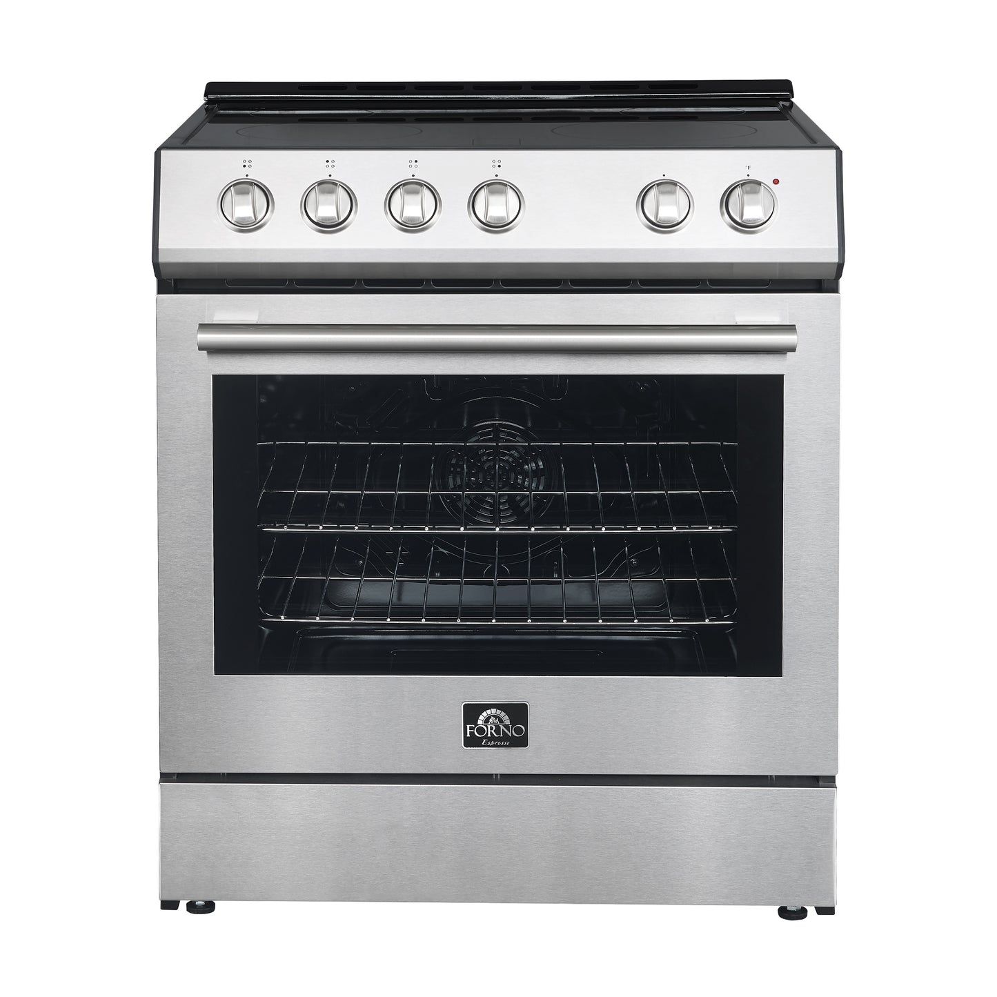 FORNO Premium 3-Piece Kitchen Bundle - 30" Electric Range, 31" French Door Refrigerator, 24" Built-In Dishwasher, Stainless Steel - FBDL-011-01CA