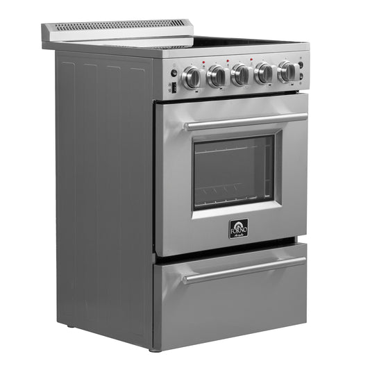 Forno Loiano 24-Inch Freestanding Electric Range, Canada Version, No Rotisserie Function, Plug and Cord Included