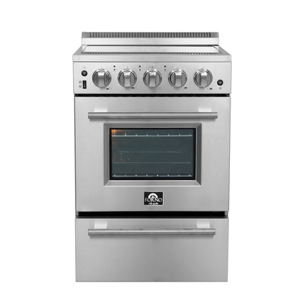 Forno Loiano 24-Inch Freestanding Electric Range, Canada Version, No Rotisserie Function, Plug and Cord Included