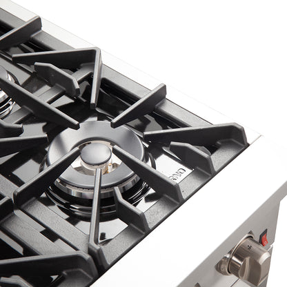 Forno Galiano 36-Inch Freestanding Gas Range, Stainless Steel, 6 Burners, Energy Efficient