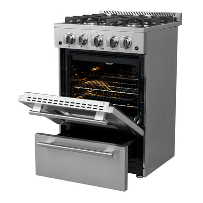 Forno Breno 24-Inch Freestanding Gas Range, Plug Included, Energy Efficient