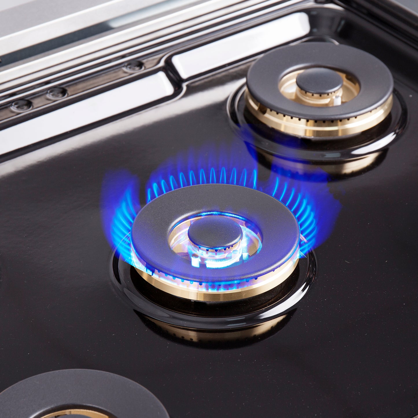 Forno Capriasca 30-Inch Freestanding French Door Gas Range, 4 Burners, Convection Oven, Energy Efficient