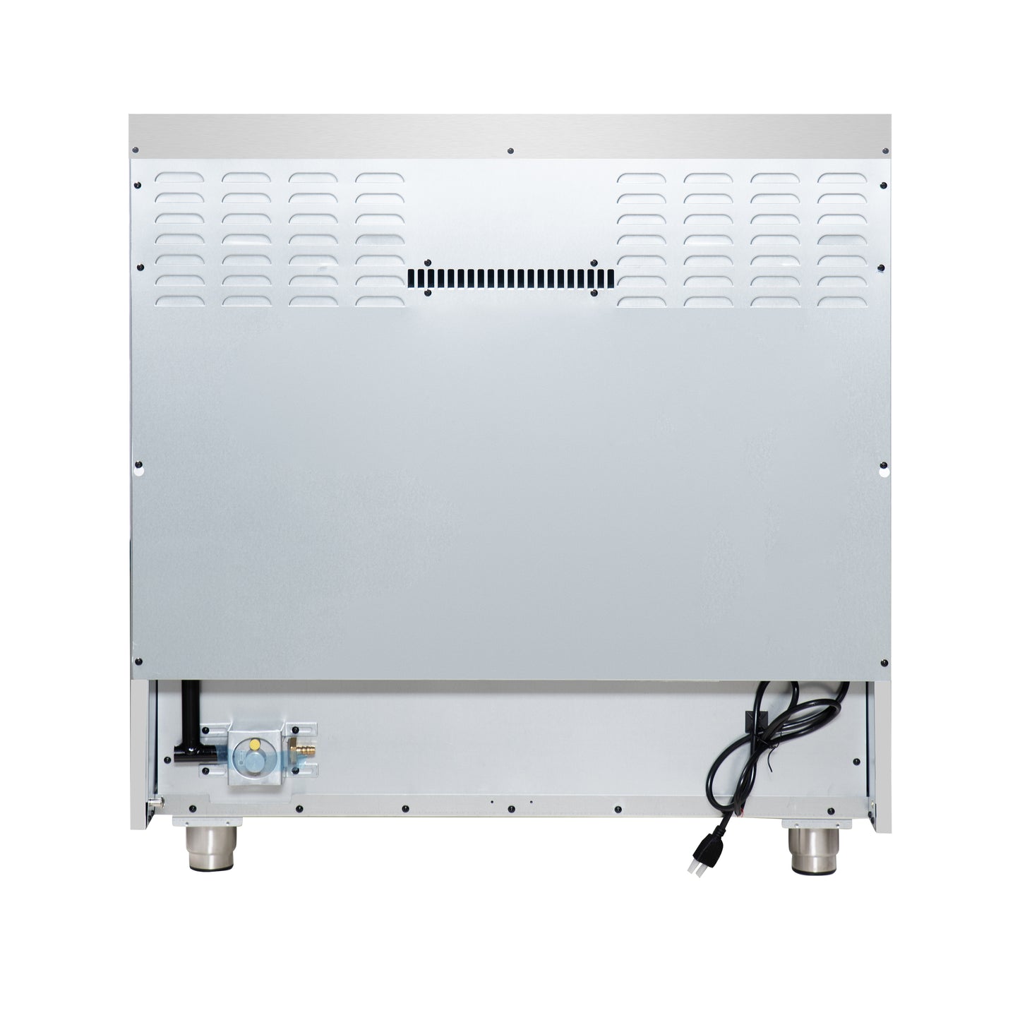 Forno Massimo 36-Inch Black Freestanding Gas Range, 6 Sealed Burners, Convection Oven, Energy Efficient