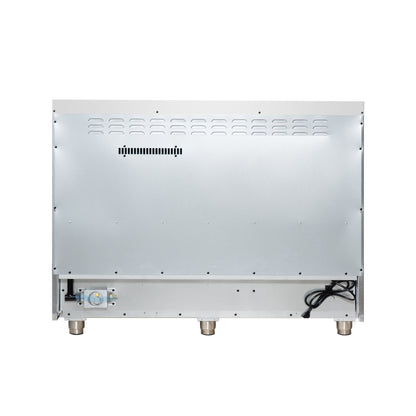 Forno Massimo 48-Inch Black Freestanding Gas Range, 8 Burners, True Convection Oven