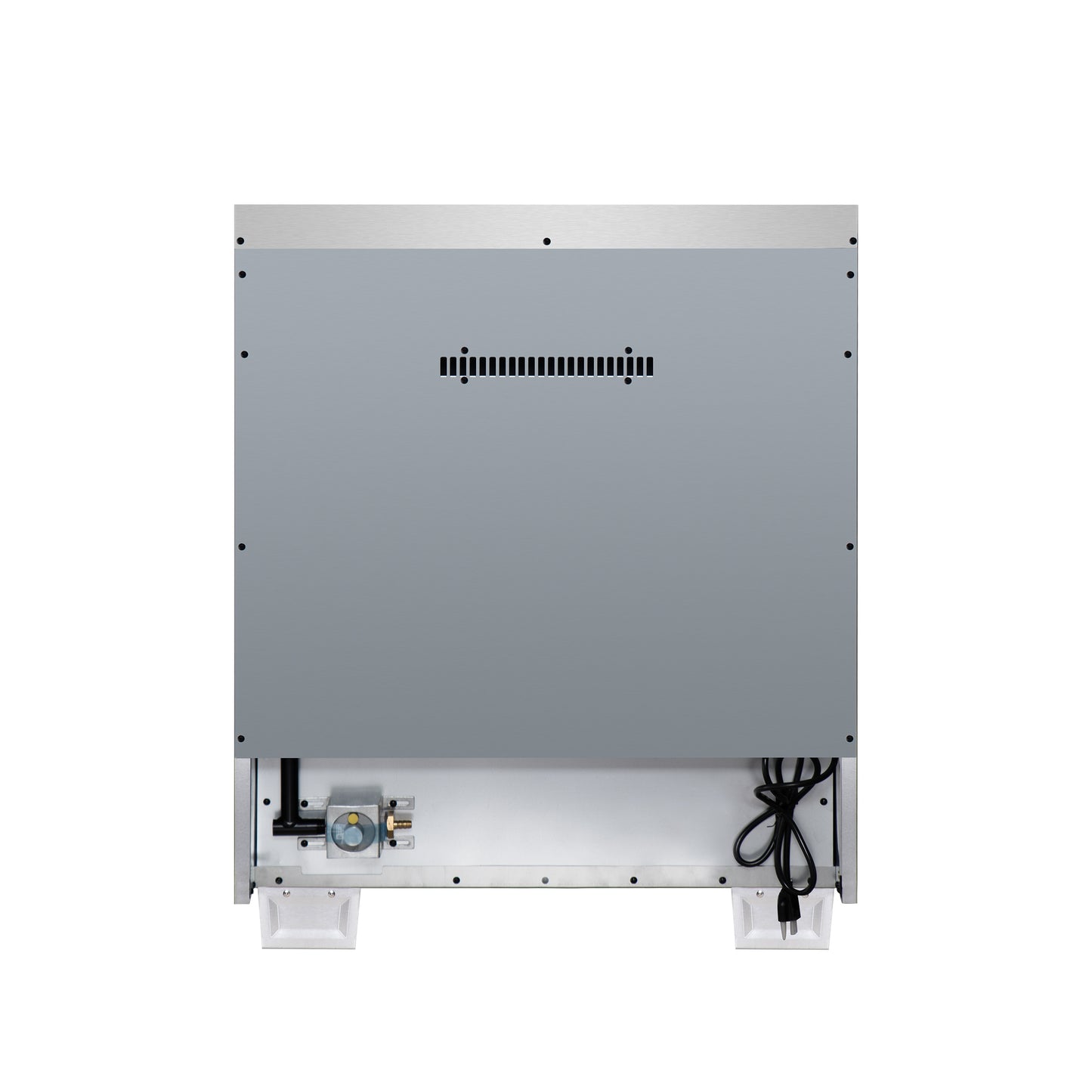 Forno Capriasca 30-Inch White Freestanding French Door Gas Range, 4 Burners, Convection Oven, Energy Efficient